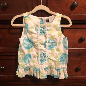 Size 6 Janie and Jack floral blouse.